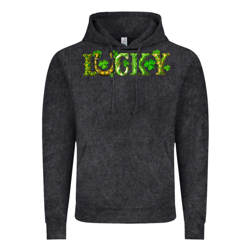 St. Patrick's Day Lucky With Clovers And Horseshoe Vintage Hoodie by RanaPortraitStore | Teevron