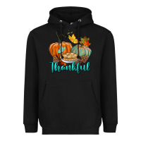 Black thankful pumpkins Heavyweight Hoodie - BundleAndBundleShop