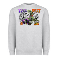 Trick Or Treat With Monster Truck And T Rex Heavyweight Sweatshirt | Teevron