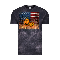 Cloud Black halloween american flag tumbler Vintage Tee - Jasminsmagicworld