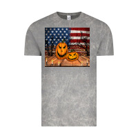 Halloween American Flag Tumbler Vintage Tee | Teevron