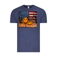 Vintage Denim halloween american flag tumbler Vintage Tee - Jasminsmagicworld