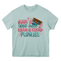 Arona just a good mom with a hood playlist Heavy Core Tee - MaliasSmallBusiness
