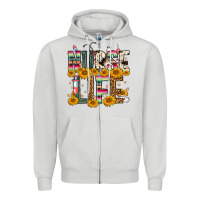 Dove Grey Western Nurse Life Zipper Hoodie - FaDigitalArtStudio