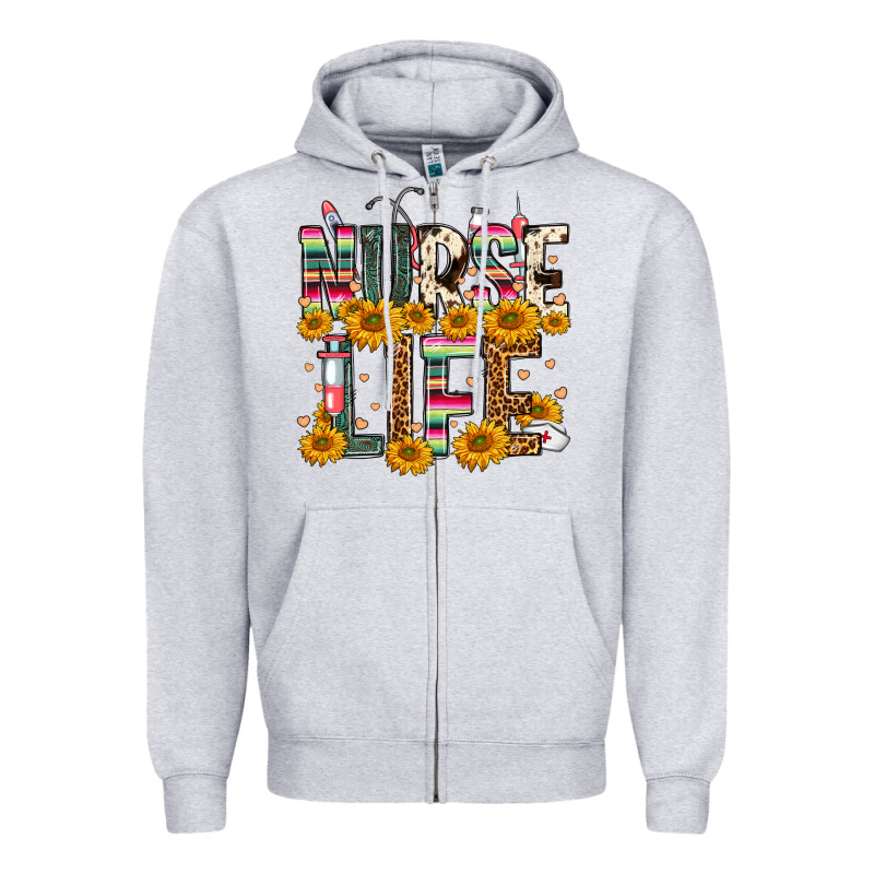 Western Nurse Life Zipper Hoodie by FaDigitalArtStudio | Teevron