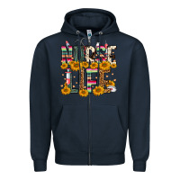 Navy Western Nurse Life Zipper Hoodie - FaDigitalArtStudio