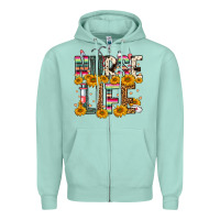 Seafoam Western Nurse Life Zipper Hoodie - FaDigitalArtStudio