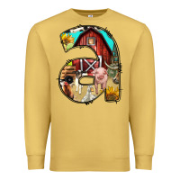 Antique Gold farm life alphabet lowercase letters a Premium Sweatshirt - BundleAndBundleShop