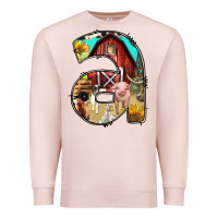 Pale Pink farm life alphabet lowercase letters a Premium Sweatshirt - BundleAndBundleShop