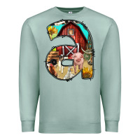 Seafoam farm life alphabet lowercase letters a Premium Sweatshirt - BundleAndBundleShop