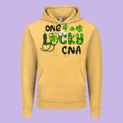 St. Patrick's Day One Lucky Cna Vintage Hoodie Designed By Ranaportraitstore