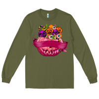 Army Green Personalized Girl Halloween Candy Long Sleeve Tee - texasbilliewilder