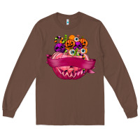 Chestnut Personalized Girl Halloween Candy Long Sleeve Tee - texasbilliewilder