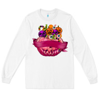 White Personalized Girl Halloween Candy Long Sleeve Tee - texasbilliewilder