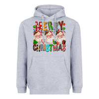 Heather Grey Merry christmas santa Heavyweight Hoodie - FaDigitalArtStudio