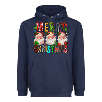 Navy Merry christmas santa Heavyweight Hoodie - FaDigitalArtStudio