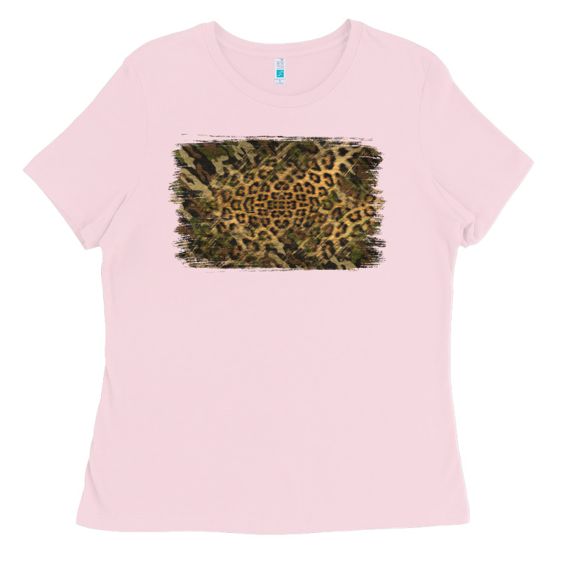 Camouflage Leopard Background Ladies Tee by Jasminsmagicworld | Teevron