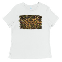 White Camouflage Leopard Background Ladies Tee - Jasminsmagicworld