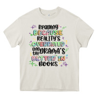 Cream reading because realitys overrated Heavy Core Tee - MaliasSmallBusiness