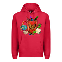 Cardinal teacher crayons coffee mug Premium Hoodie - FaDigitalArtStudio