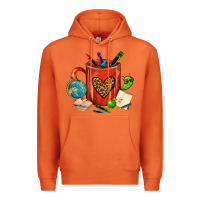 Carrot teacher crayons coffee mug Premium Hoodie - FaDigitalArtStudio