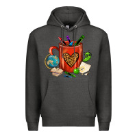 Charcoal Heather teacher crayons coffee mug Premium Hoodie - FaDigitalArtStudio