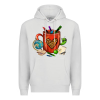 Dove Grey teacher crayons coffee mug Premium Hoodie - FaDigitalArtStudio