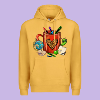 Teacher Crayons Coffee Mug Premium Hoodie Designed By Fadigitalartstudio