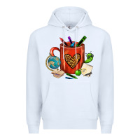 White teacher crayons coffee mug Premium Hoodie - FaDigitalArtStudio