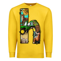 Lemon farm life alphabet lowercase letters h Premium Sweatshirt - BundleAndBundleShop