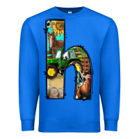 True Royal farm life alphabet lowercase letters h Premium Sweatshirt - BundleAndBundleShop