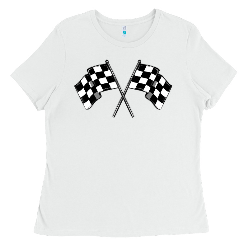 Race Flag Ladies Tee by MaliasSmallBusiness | Teevron