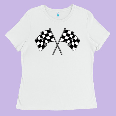Race Flag Ladies Tee Designed By Maliassmallbusiness