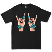 Black gemstone rock hand Premium Tee - MaliasSmallBusiness