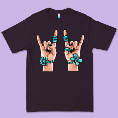 Gemstone Rock Hand Premium Tee Designed By Maliassmallbusiness