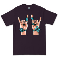 Plum gemstone rock hand Premium Tee - MaliasSmallBusiness