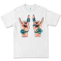 White gemstone rock hand Premium Tee - MaliasSmallBusiness