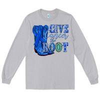 Moon Dust give cancer the boot colon cancer blue ribbon nca Long Sleeve Tee - NancyCooperArtShop