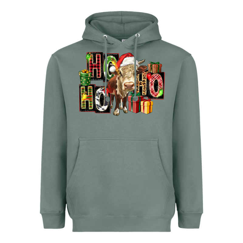 Ho Ho Ho Heifer Heavyweight Hoodie by FaDigitalArtStudio | Teevron