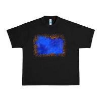 Black gemstone blue leopard background Urban Heavy Tee - JahusDesignShop