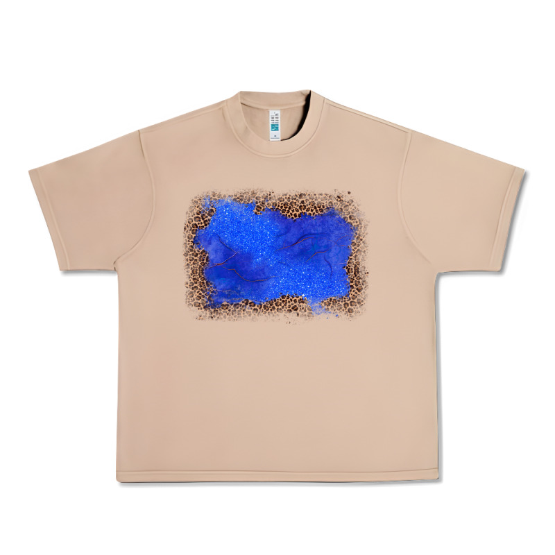 Gemstone Blue Leopard Background Urban Heavy Tee by JahusDesignShop | Teevron