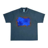 Midnight Navy gemstone blue leopard background Urban Heavy Tee - JahusDesignShop