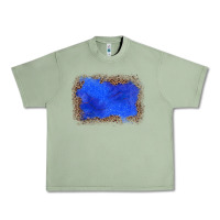 Oil Green gemstone blue leopard background Urban Heavy Tee - JahusDesignShop