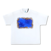White gemstone blue leopard background Urban Heavy Tee - JahusDesignShop