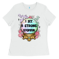 White i see a strong woman Ladies Tee - MaliasSmallBusiness
