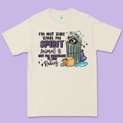 Spirit Animal Raccoon Premium Tee Designed By Maliassmallbusiness