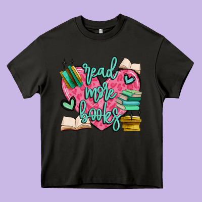 Read More Books Heavy Core Tee Designed By Maliassmallbusiness