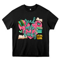Black read more books Heavy Core Tee - MaliasSmallBusiness
