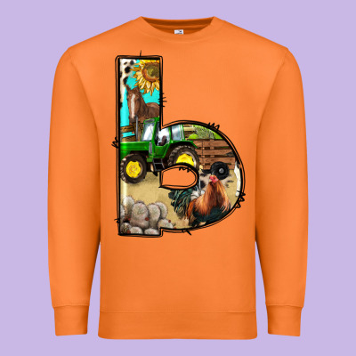 Farm Life Alphabet Lowercase Letters B Premium Sweatshirt Designed By Bundleandbundleshop