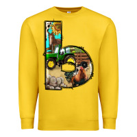 Lemon farm life alphabet lowercase letters b Premium Sweatshirt - BundleAndBundleShop